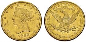 10 Dollars 1893 O, New Orleans. KM 102; Fr. 159. AU. 16.74 g. R UNC scratch