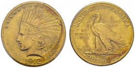 10 Dollars 1912, Philadelphia. KM 130; Fr. 166. AU. 16.72 g. PCGS MS 63