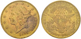 20 Dollars 1893, Philadelphia. KM 74.2; Fr. 174. AU. 33.44 g. PCGS MS 63