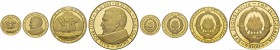 Republic, 1945-1992. Lot of 4 coins : 100 Dinara 1968 (PCGS PR 68 DCAM), 200 Dinara (PCGS PR 69 DCAM), 500 Dinara (PCGS PR 67 DCAM) and 1000 Dinara 19...