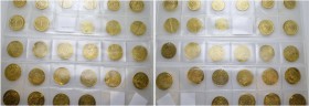 Iran and Turkey. Lot of 8 iranian and 19 ottoman gold coins : IRAN, ½ Pahlavi SH 1338, 1350 (3), 1352, 1 Pahlavi SH 1350 (3). TURKEY, Zeri Mahbub AH 1...