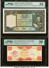 Afghanistan Bank of Afghanistan 100 Afghanis ND (1939) / SH1318 Pick 26a PMG About Uncirculated 55; United Arab Emirates Currency Board 50 Dirhams ND ...