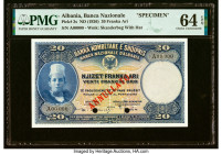 Albania Banca Nazionale D'Albania 20 Franka Ari ND (1926) Pick 3s Specimen PMG Choice Uncirculated 64 EPQ. Two POCs. HID09801242017 © 2023 Heritage Au...