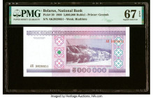 Belarus National Bank 5,000,000 Rublei 1999 Pick 20 PMG Superb Gem Unc 67 EPQ. HID09801242017 © 2023 Heritage Auctions | All Rights Reserved