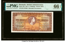 Bermuda Bermuda Government 5 Shillings 1.5.1957 Pick 18b PMG Gem Uncirculated 66 EPQ. HID09801242017 © 2023 Heritage Auctions | All Rights Reserved