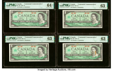 Canada Bank of Canada $1 1867-1967 BC-45a Six Commemorative Examples PMG Choice Uncirculated 64 EPQ; Choice Uncirculated 63 EPQ (2); Choice Uncirculat...