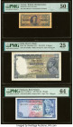Ceylon, India, Malaysia & Philippines Group Lot of 5 Examples PMG Superb Gem Unc 67 EPQ; Choice Uncirculated 64; About Uncirculated 50; Extremely Fine...