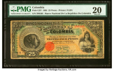 Colombia Banco Nacional de la Republica de Colombia 25 Pesos 4.3.1895 Pick 237 PMG Very Fine 20. HID09801242017 © 2023 Heritage Auctions | All Rights ...