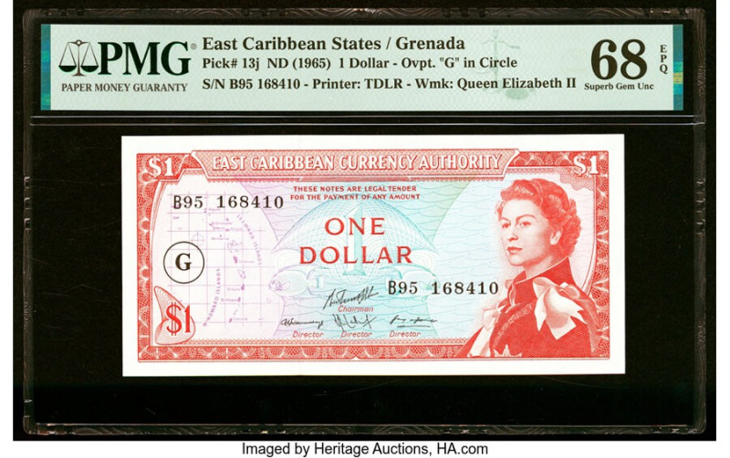 East Caribbean States Currency Authority, Grenada 1 Dollar ND (1965) Pick 13j PM...