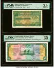 Egypt Egyptian Government 10 Piastres 27.5.1917 Pick 160b PMG Choice Very Fine 35; Saudi Arabia Saudi Arabian Monetary Agency 10 Riyals ND (1954) / AH...
