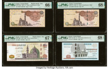 Egypt Central Bank of Egypt Group Lot of 8 Examples PMG Superb Gem Unc 68 EPQ (2); Superb Gem Unc 67 EPQ (3); Gem Uncirculated 66 EPQ (3). HID09801242...