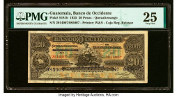 Guatemala Banco de Occidente en Quezaltenango 20 Pesos 14.1.1925 Pick S181b PMG Very Fine 25. HID09801242017 © 2023 Heritage Auctions | All Rights Res...