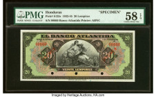 Honduras Banco Atlantida 20 Lempiras 1932-45 Pick S125s Specimen PMG Choice About Unc 58 EPQ. Three POCs are noted on this examples. HID09801242017 © ...