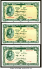 Ireland - Republic Central Bank of Ireland 1 Pound 1962-68 Pick 64 Date Variety Set of 3 Examples Crisp Uncirculated. HID09801242017 © 2023 Heritage A...