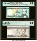 Matching Serial Numbers 1807 Lithuania Bank of Lithuania 100; 500 Litu 1994; 1991 (ND 1993) Pick 50b; 51 Two Examples PMG Choice Uncirculated 63 EPQ; ...