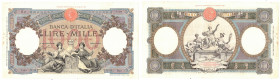 Cartamoneta. Regno d'Italia. Vittorio Emanuele III. 1.000 Lire Regine del Mare. D.M. 21-10-1938. BB/SPL. R.