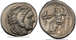 MACEDONIAN KINGDOM. Alexander III the Great (336-323 BC). AR tetradrachm (26mm, 17.15 gm, 5h). NGC XF 4/5 - 5/5, flan flaw. Lifetime issue of 'Amphipo...