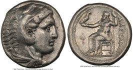 MACEDONIAN KINGDOM. Alexander III the Great (336-323 BC). AR tetradrachm (25mm, 17.13 gm, 8h). NGC Choice VF 5/5 - 4/5. Lifetime issue of Amphipolis, ...