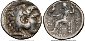 MACEDONIAN KINGDOM. Alexander III the Great (336-323 BC). AR tetradrachm (26mm, 6h). NGC Fine, marks. Posthumous issue of Cilicia, Tarsus, under Demet...