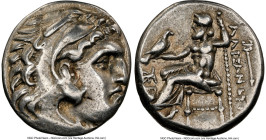 MACEDONIAN KINGDOM. Alexander III the Great (336-323 BC). AR drachm (17mm, 11h). NGC Choice VF. Posthumous issue of Abydus, ca. 310-301 BC. Head of He...