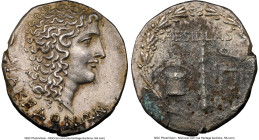 MACEDON UNDER ROME. Aesillas, as Quaestor (ca. 95-65 BC). AR tetradrachm (30mm, 16.38 gm, 12h). NGC Choice AU 5/5 - 1/5. Uncertain mint, 93-92 BC. MAK...