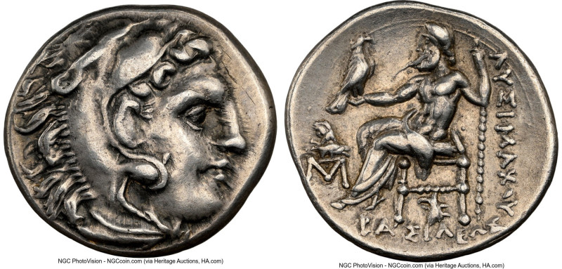 THRACIAN KINGDOM. Lysimachus (305-281 BC). AR drachm (19mm, 12h). NGC XF. Posthu...