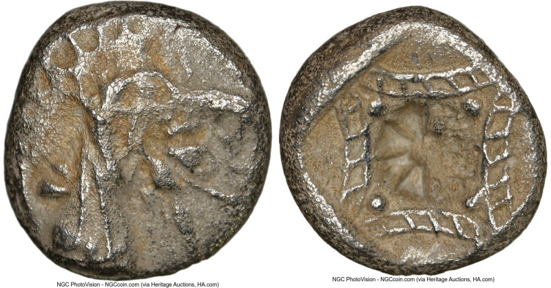 CARIA. Halicarnassus. Ca. 510-480 BC. AR hecte (11mm). NGC Choice VF. Head of ke...