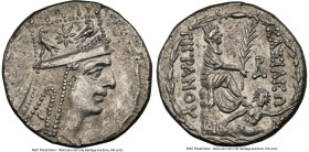 ARMENIAN KINGDOM. Tigranes II the Great (95-56 BC). AR tetradrachm (26mm, 15.74 gm, 12h). NGC AU 5/5 - 3/5. Tigranocerta, ca. 83-70 BC. Diademed and d...