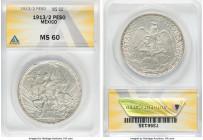 Estado Unidos "Caballito" Peso 1913/2 MS60 ANACS, Mexico City mint, KM453, Elizondo-1059. HID09801242017 © 2023 Heritage Auctions | All Rights Reserve...
