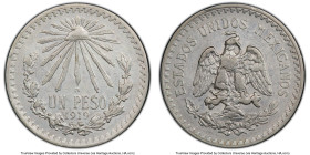 Estados Unidos Pair of Certified Pesos 1919-M PCGS, 1) Peso XF Details (Cleaned) 2) Peso AU Details (Cleaned) Mexico City mint, KM454 HID09801242017 ©...