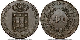 Michael I 40 Reis 1832 AU55 Brown NGC, Lisbon mint, KM391. HID09801242017 © 2023 Heritage Auctions | All Rights Reserved