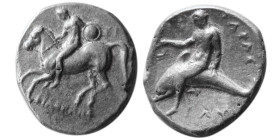 CALABRIA, Tarentum. Circa 281-270 BC. AR Nomos.