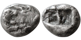 KINGS of LYDIA, Kroisos. Circa 560-546 BC. AR 1/6 Stater. Rare.