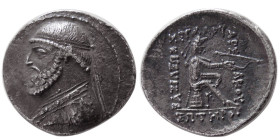 KINGS of PARTHIA, Mithradates II. 121-91 BC. AR drachm. RRR.