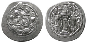 SASANIAN KINGS, Peroz, third crown, AD. 457-484. AR Drachm