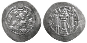 SASANIAN KINGS, Peroz, third crown, AD. 457-484. AR Drachm.
