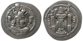 SASANIAN KINGS, Peroz, 3rd & final crown. AR drachm.
