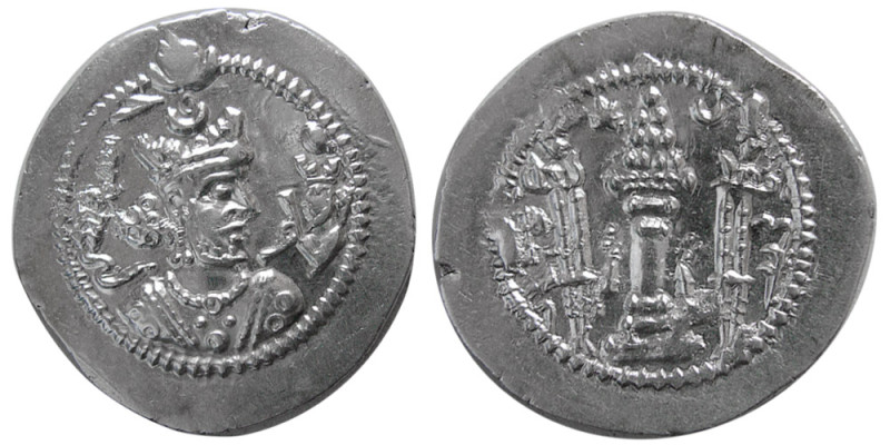 SASANIAN KINGS. Zamasp, 496-498/9 AD. Silver Drachm (4.12 gm; 28 mm). mint DA (D...