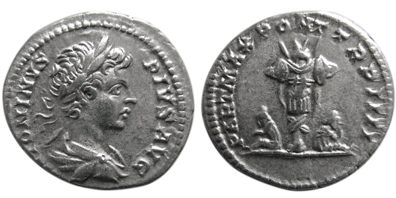 ROMAN EMPIRE, Caracalla, 198-217 AD. AR Denarius (4.02 gm; 19 mm). Struck in Rom...