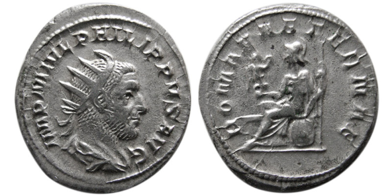 ROMAN EMPIRE, Philip I, the Arab, 244-249 AD. AR Antoninianus (4.54 gm; 23 mm). ...