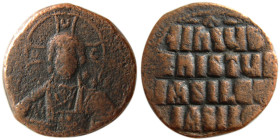 BYZANTINE EMPIRE, Anonymous. Time of Basil II. Æ Follis.