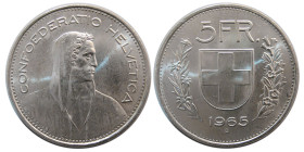 SWITZERLAND, Helvetica. 1965. 5 Francs.