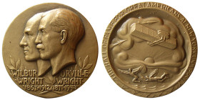 Wright Brothers (Orville and Wilbur). Bronze Medal (44 mm).