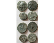 GROUP LOT of 4 PARTHIAN KINGS, Bronze Coins.