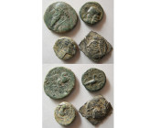 GROUP LOT of 4 PARTHIAN KINGS, Bronze Coins.