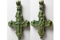 BYZANTINE EMPIRE,  9th-10th Century AD. Large Bronze Cross.