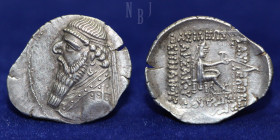 KINGS of PARTHIA: Mithradates II. 121-91 BC. AR Drachm. Rhagai mint.