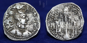Western Turk dynasties. “Nezak Malka” series, AR Drachm, Zabulistan mint.