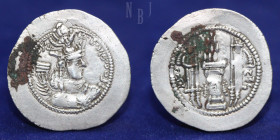 Sassanian Empire: Yazdgerd II (438-457 AD), AR Drachm, Mint: TUS.