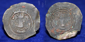 SASANIAN KINGDOM: Kavad I, 2nd reign, 499-531 AD, AE pashiz, NI minted.